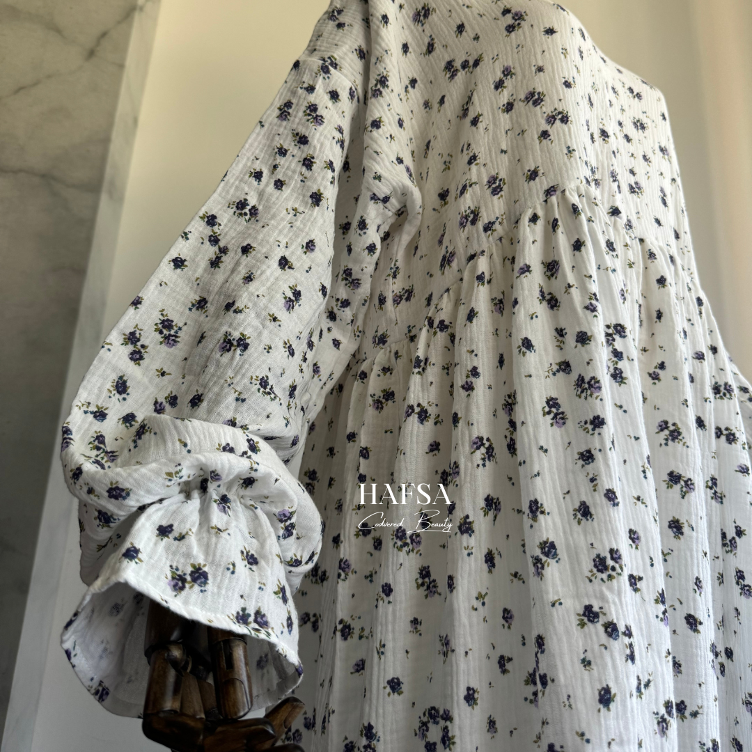 floral abaya muslin
