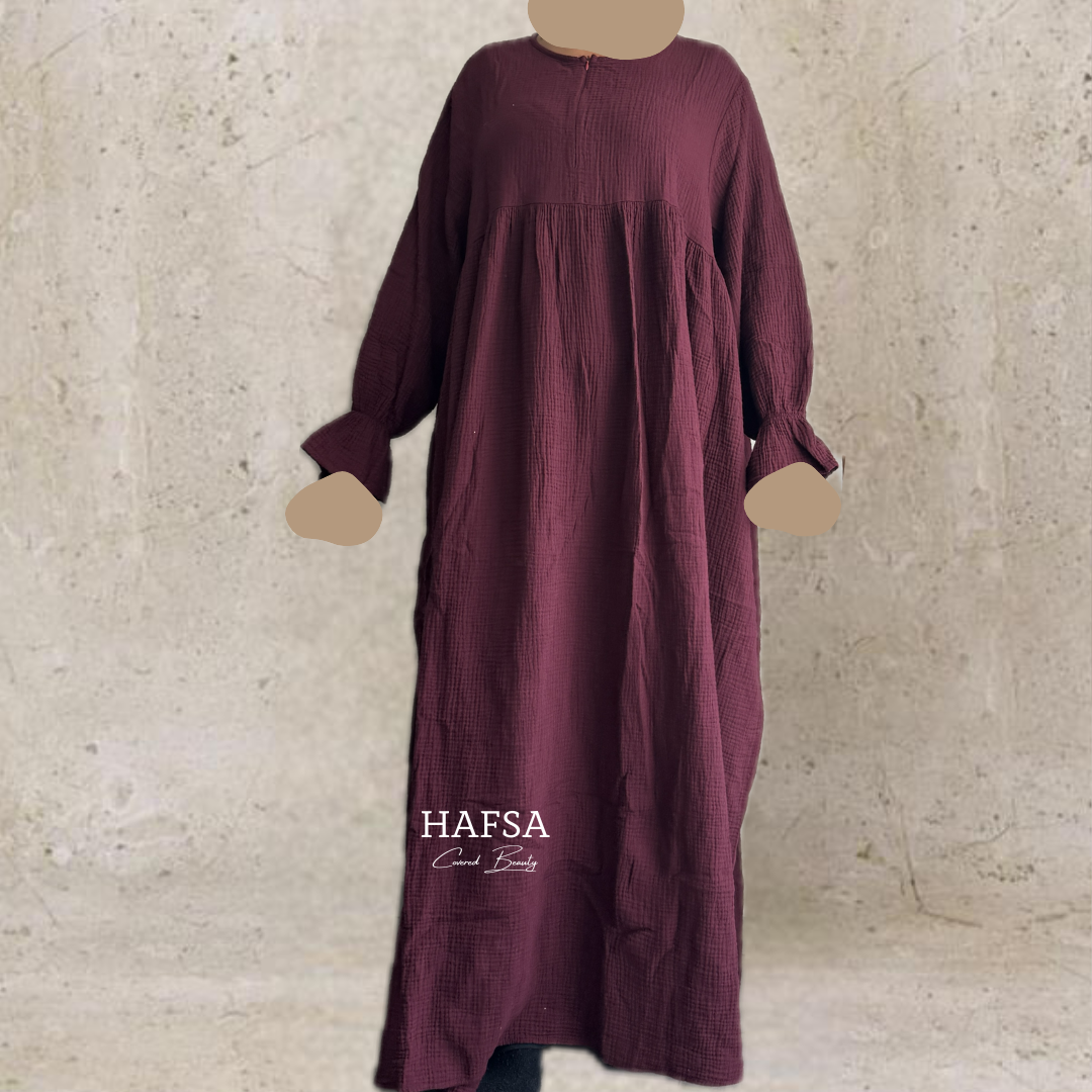 Musselin Rüschen abaya