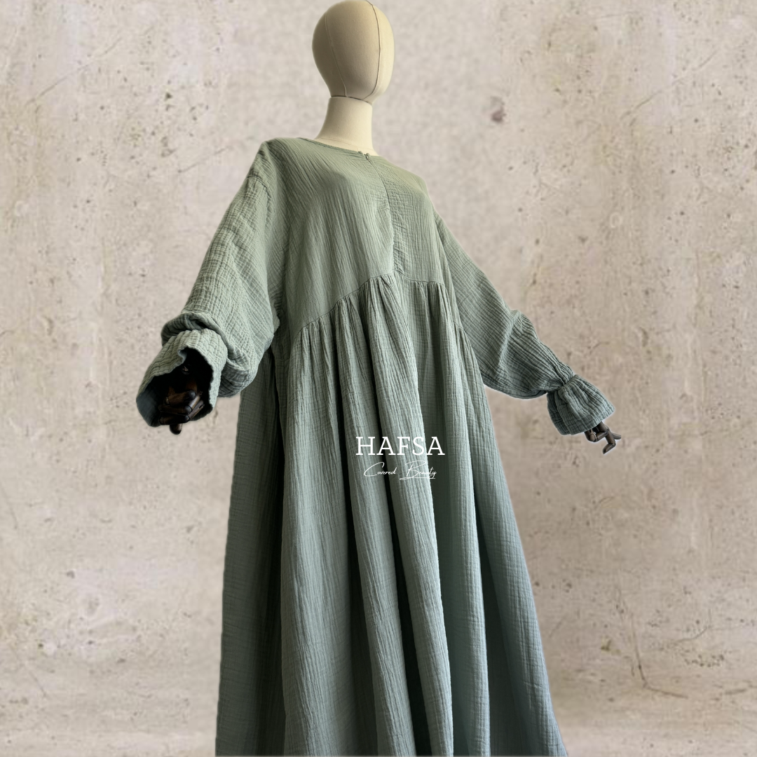 Musselin Rüschen abaya