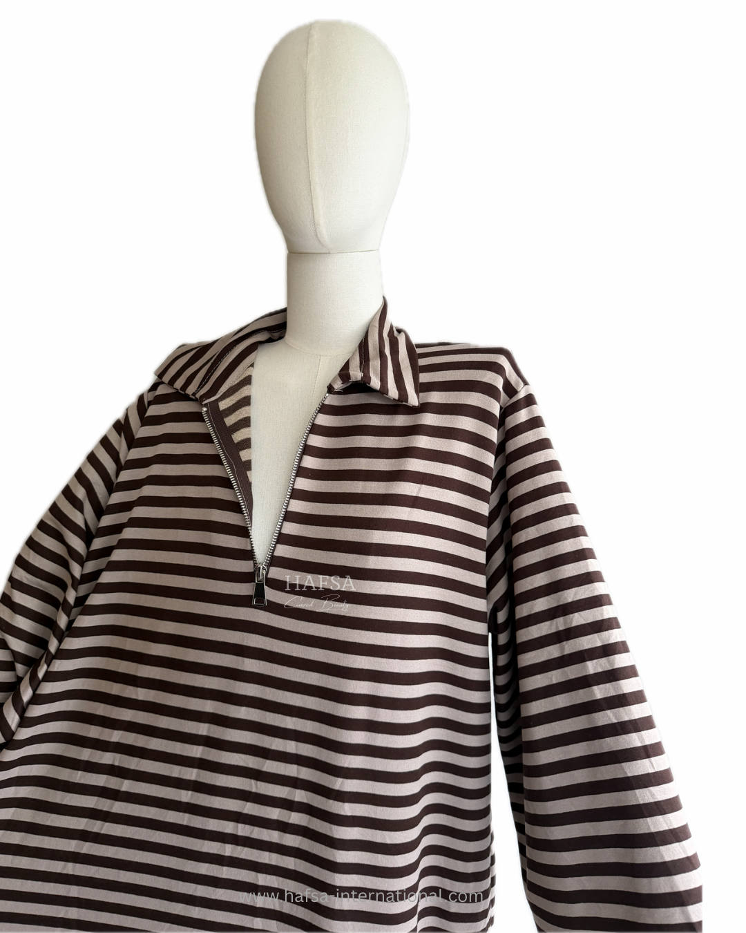 Stripped dress zipp