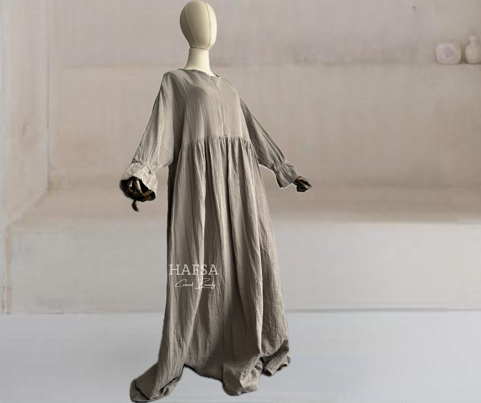 Rüschen Musselin abaya Long