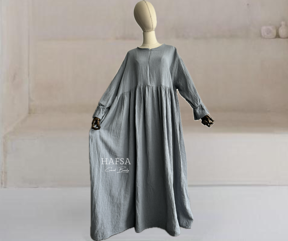 Rüschen Musselin abaya Long