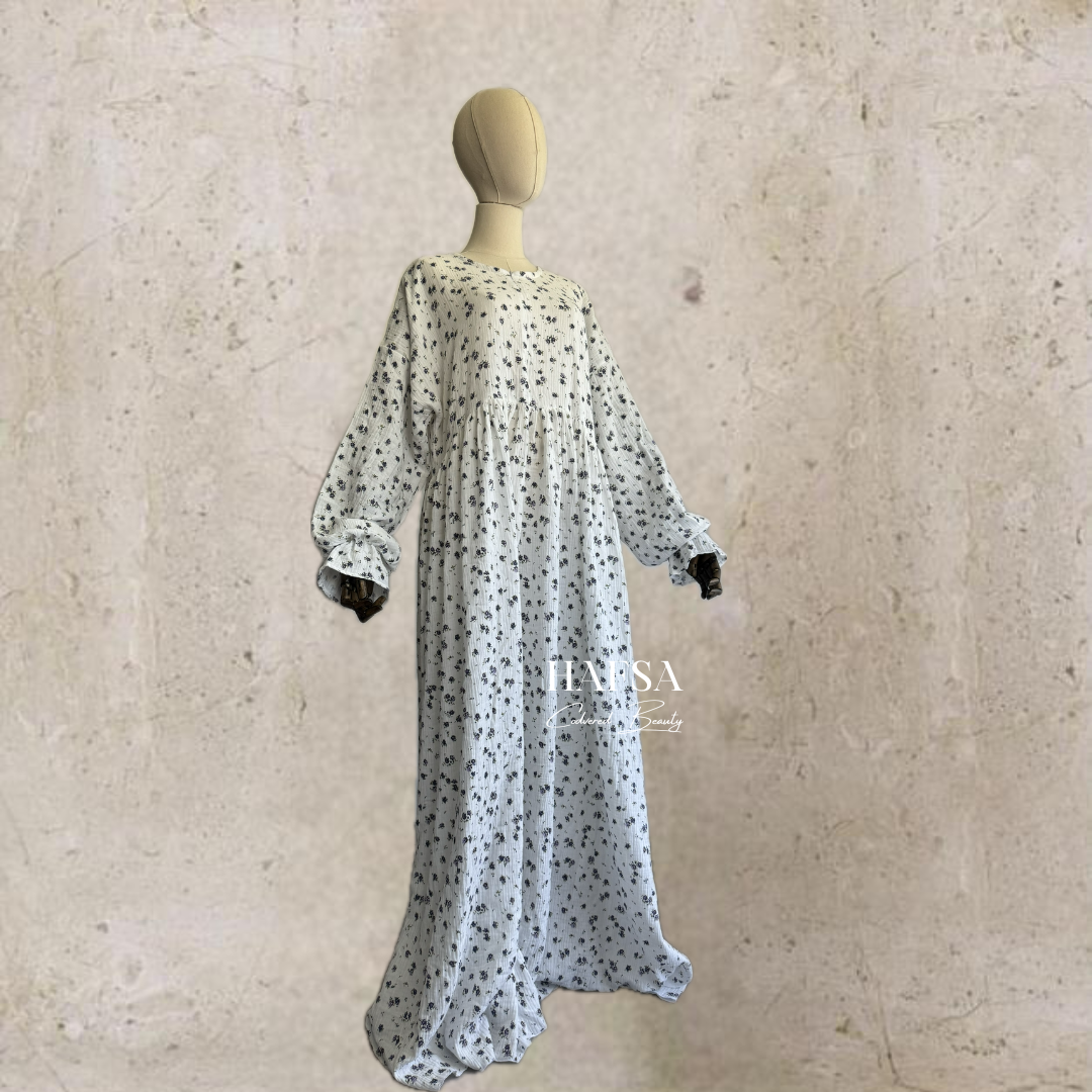 floral abaya muslin